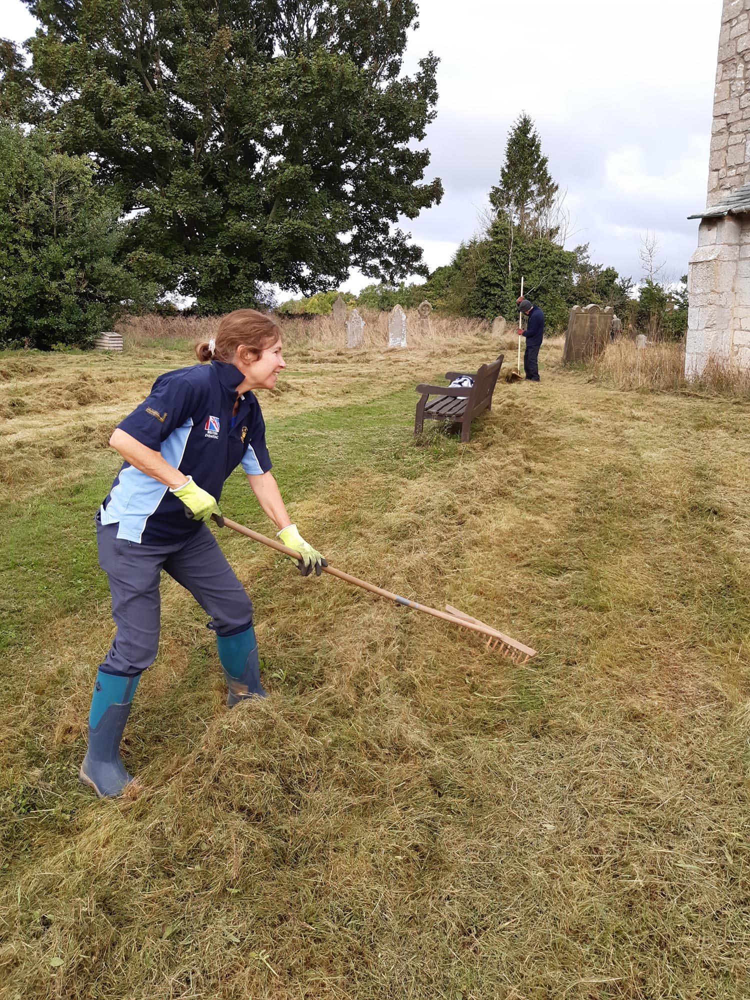 Volunteer at work_Appleton-le-street Churchyard SINC_credit-AONB Unit Volunteers at work in Appleton-le-Street churchyard